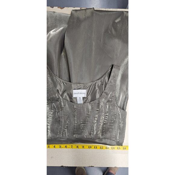 Davids Bridal Women 2 piece Event Dress Size 10 Gala MOB Formal Metallic  Mature - Picture 10 of 13